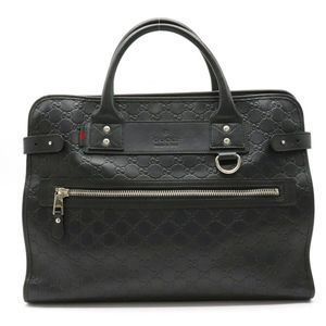 Shima Web Loop Business Bag Document Bag Briefcase Rubber Coated Leather Black